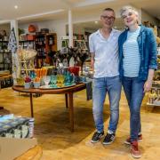 Simon and Sally Powell at Motif gift shop in Leominster.   Picture: Michael Eden