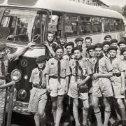 Hereford 6th Scout Group before departing for the Channel Islands in the summer of 1960.