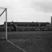 Ronnie Radford scoring for Hereford United in their FA Cup victory against Newcastle United