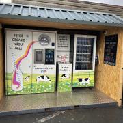 The new Merrimilk milkshake vending machine at Legges, Aylestone Hill, Hereford
