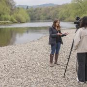 Jane Dodds on the banks of the river Wye