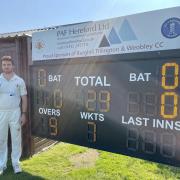 Ben Hawkes took seven wickets for Burghill, Tillington and Weobley as they beat Barnt Green