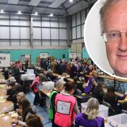 The electoral count, and inset, Council leader David Hitchiner