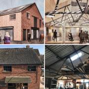 what the stables block at Holme Lacy could look like, and how it looks now