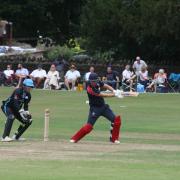 Barney Morgan in batting action for Herefordshire