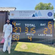 Mohammed Hassan hit 127 off 82 balls to lead Burghill, Tillington and Weobley to victory