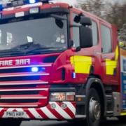 Firefighters were called to the blaze yesterday