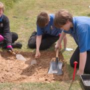 Students from Weobley High School took part in the dig