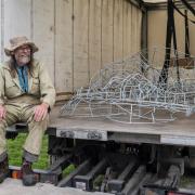 Pete Smith with the SleepingDragon, which is returning to Presteigne