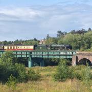 Royal Scot crossing the Wye in Hereford on July 13