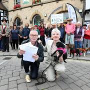 A petition to 'save' Leominster's Victorian Market, set up by Simon Powell and his wife Sally