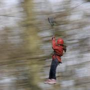 Fly through the air with the greatest of ease on a zipwire at Malvern Outdoor Education Centre