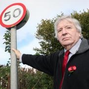Coun Terry James has tried to have the speeds round Kington cut