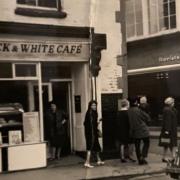 The Black and White cafe was open during the 1950s and 1960s.
