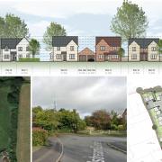 street scene and plan of the proposed development, and aerial and street views of the site
