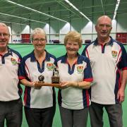 The winning Ross Bowling Club team (l-r) Dave Watkins, Elaine George, Sue Dix and Les Williams