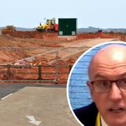Coun Stoddart, inset, confirmed spending on the restarted southern link road project