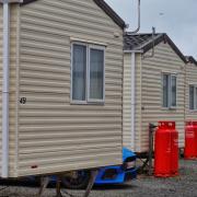 Stock image: static caravans have been placed on the site
