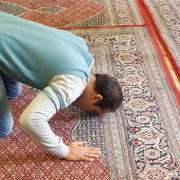 A man in prayer
