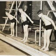 Children at Edgar Street Swimming Baths in the 1940s