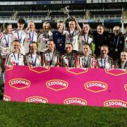 Hereford FC Women celebrate winning the Herefordshire FA Women's County Cup