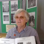 Jennifer Harrison who was exhibiting information on Herefordshire's fallen.