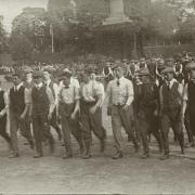 Recruits marching on Castle Green. Photo: Derek Foxton Collection.