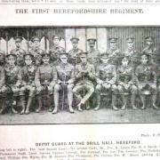 The First Herefordshire Regiment shortly after mobilisation in August 1914.