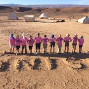 The group who took part in The Haven Sahara trek.