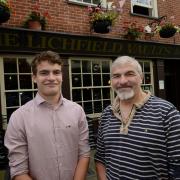 The Lichfield Vaults pub nominated for HBID awards. Church Street, Hereford...from left: Christian Loizou & Landlord Andy Loizou. 1733_4003.