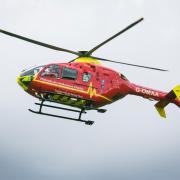 Two motorcyclists collided on the A465 at Llangua, with one of them airlifted to hospital.