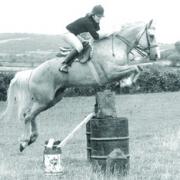 Jane Rickards riding when she was 15 years old.