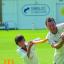 Owain gets some tips from Huw Waters.