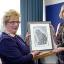 Cat: Angeline Preece,
Eardisley, and
Florence with Hereford Times Editor Fiona Phillips.