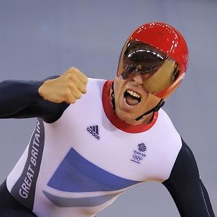 Great Britain's Sir Chris Hoy is going for gold again at the Velodrome in the Keirin