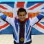 Great Britain's Tom Daley as he celebrates his Bronze medal in the Men's 10m Platform Final at the Aquatics Centre