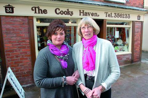 Ali Baker (left) and Gillie Bulmer pictured outside The Cooks Haven on Church Street in Hereford.