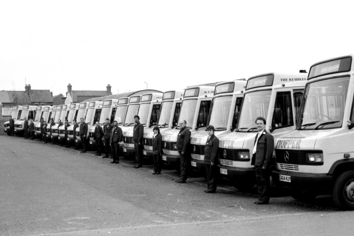 Launch of the Hereford Hopper bus service. 22-04-88