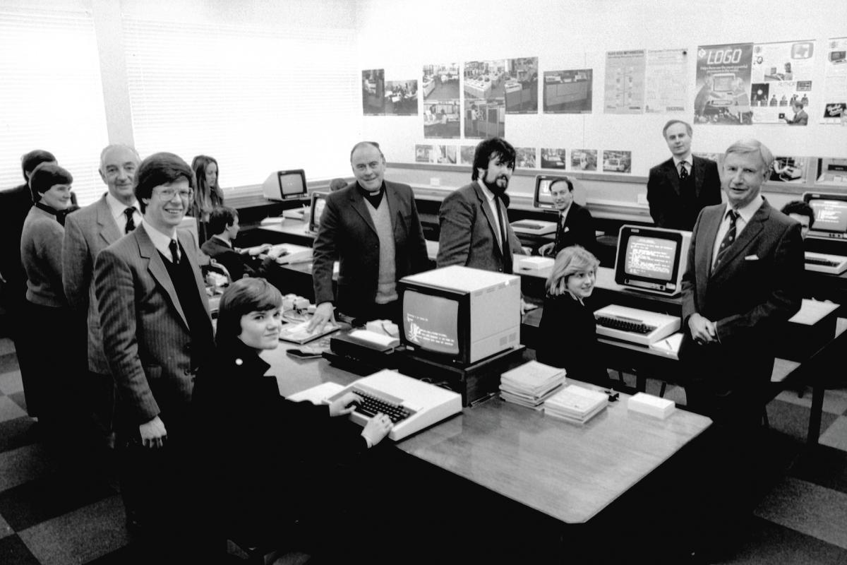 Opening of Cathedral School computer room, 15-02-1984