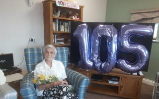 Barbara Collcutt celebrated her 105th birthday at the Ledbury nursing home