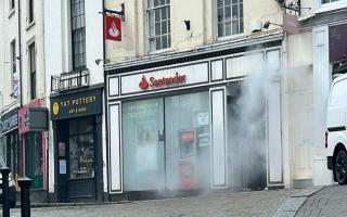 Smoke has been spotted pouring out of Santander