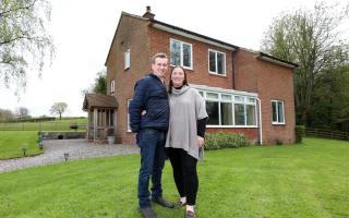 Robert and Katy Pugh outside their award-winning holiday let