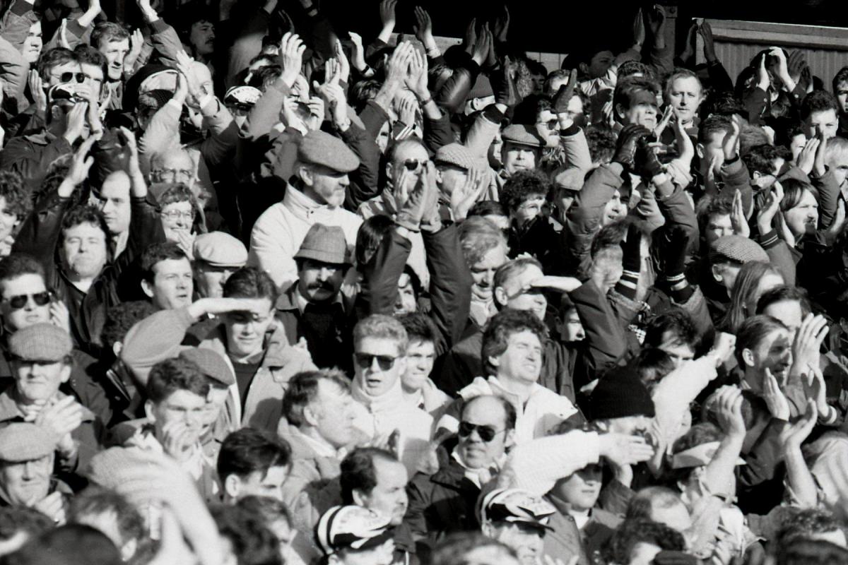 Supporters on the Meadow End.