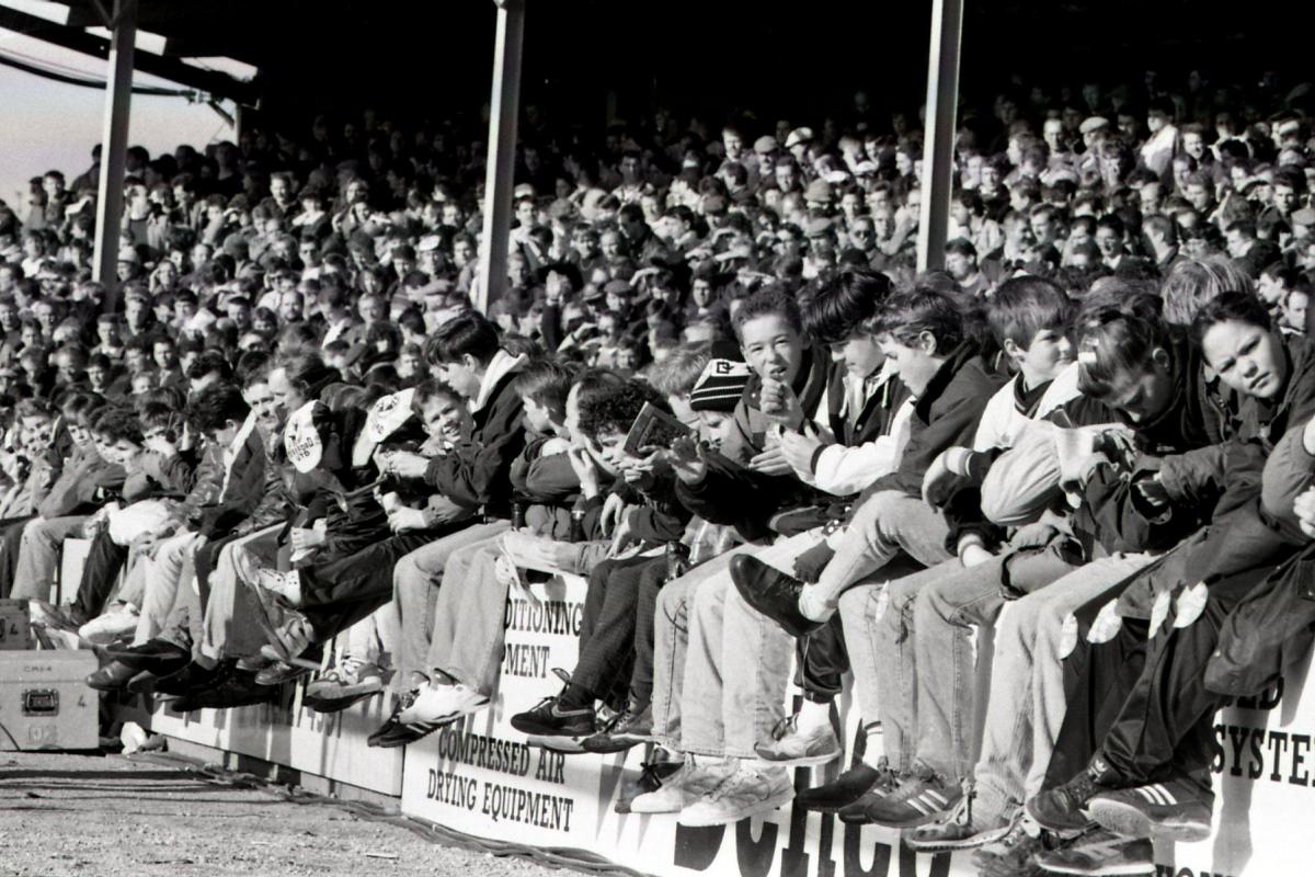 Supporters on the Meadow End.