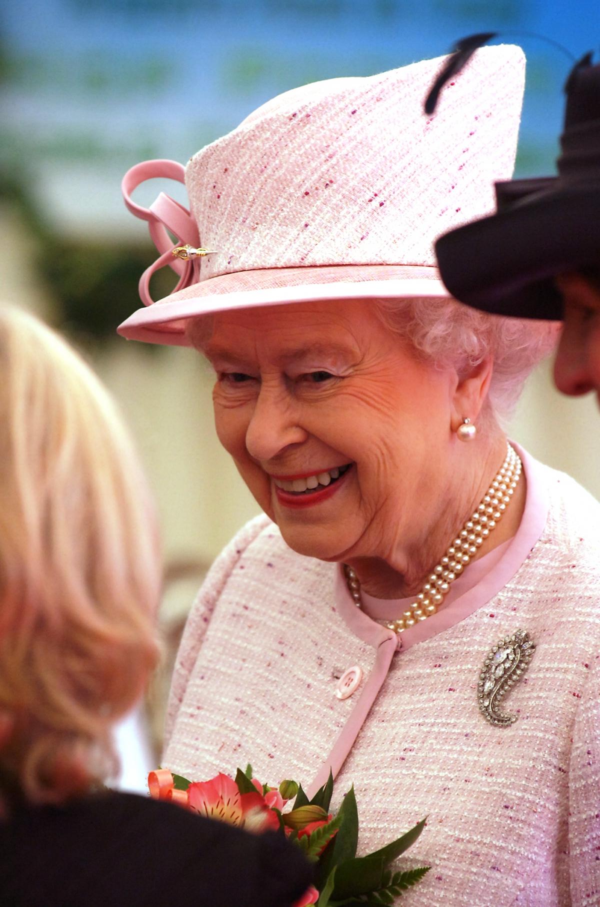 The Queen during her 2012 Diamond Jubiliee visit to Hereford, meeting guests at the George V Playing Fields