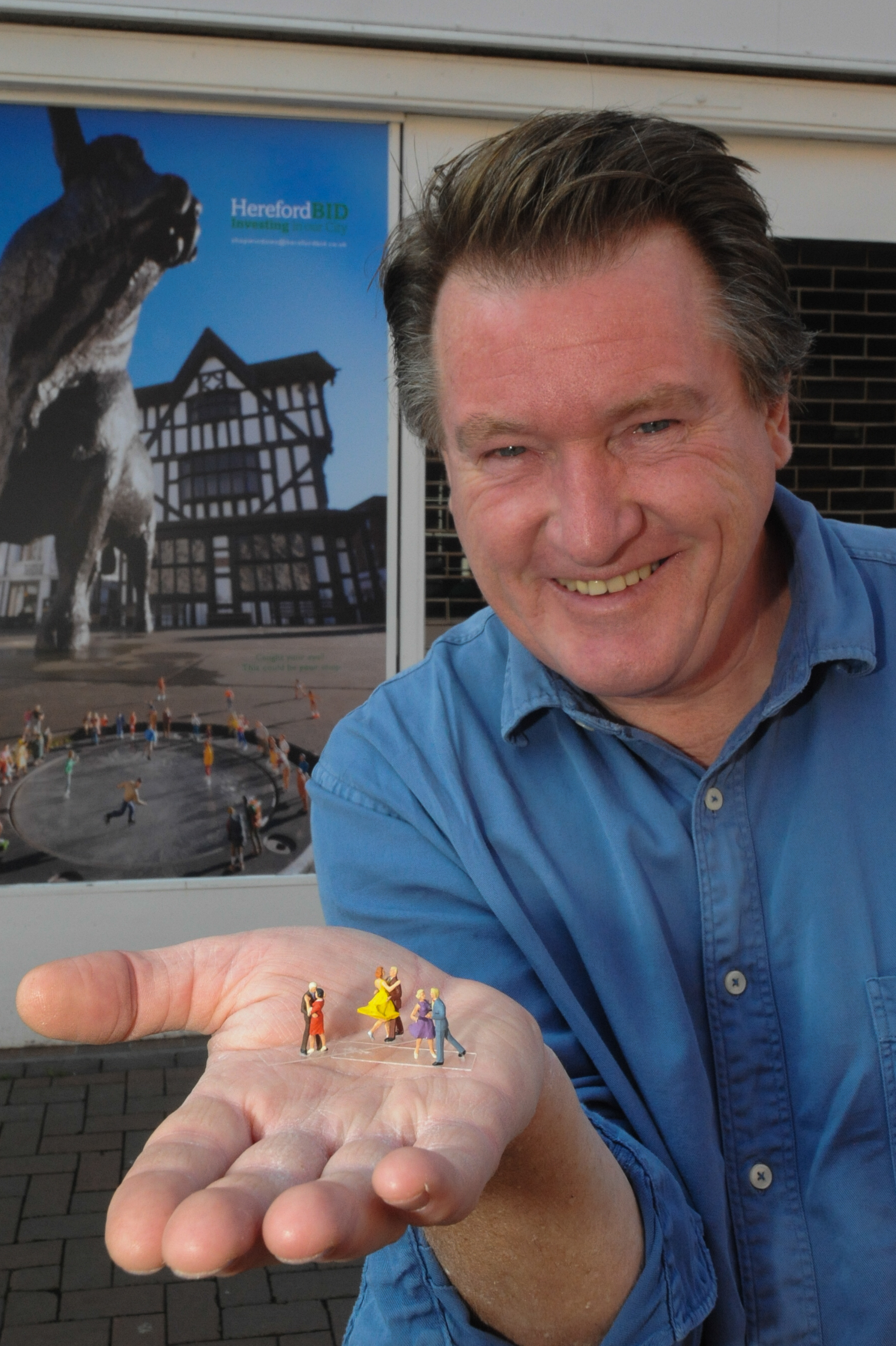 Nick Meers, who has taken photographs of miniature people in various locations around Hereford - 4282211