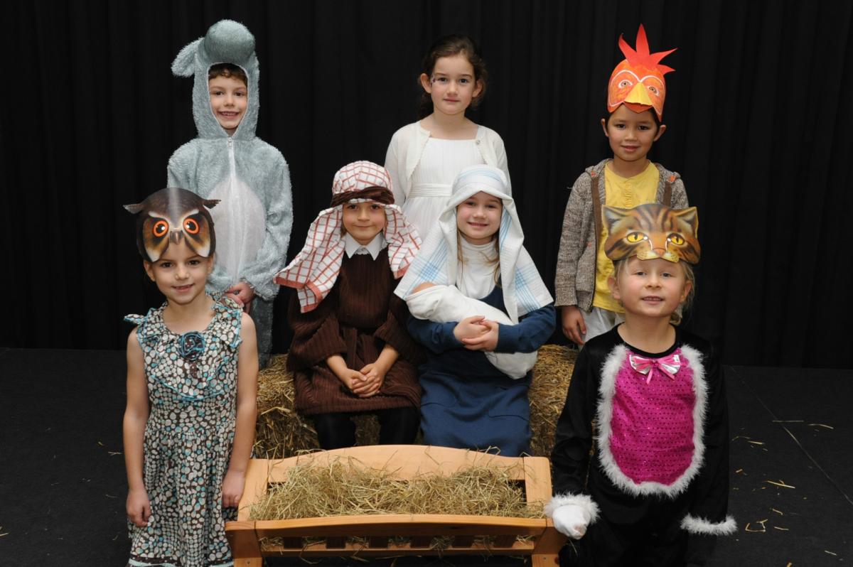 Keystage 1 pupils at Pembridge C of E Primary School performed Born in a Barn