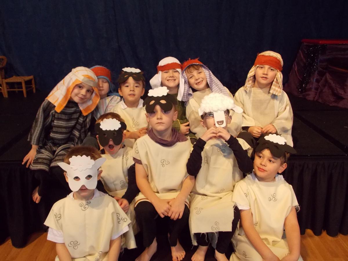 The children of Leintwardine Primary School performed Whoops a Daisy Angel, about an angel who has a habit of making a mess of things but in the end she does the right thing 