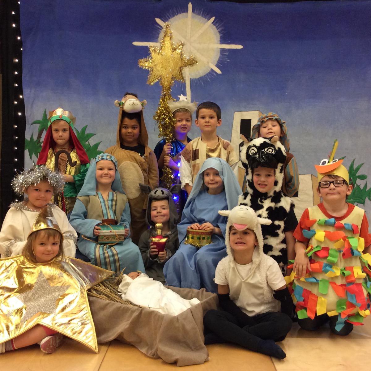 KS1 pupils from Clehonger Primary School performed The Wriggly Nativity