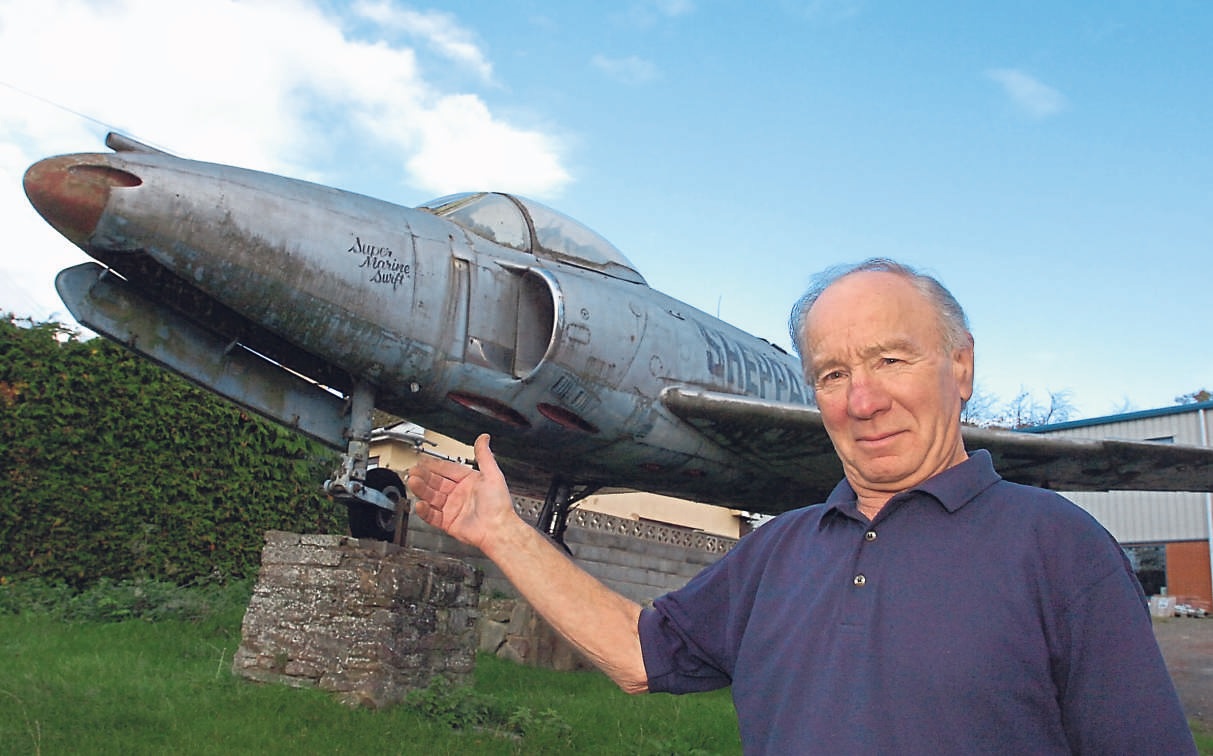 Iconic jet plane which stood outside rural county shop for decades fully restored